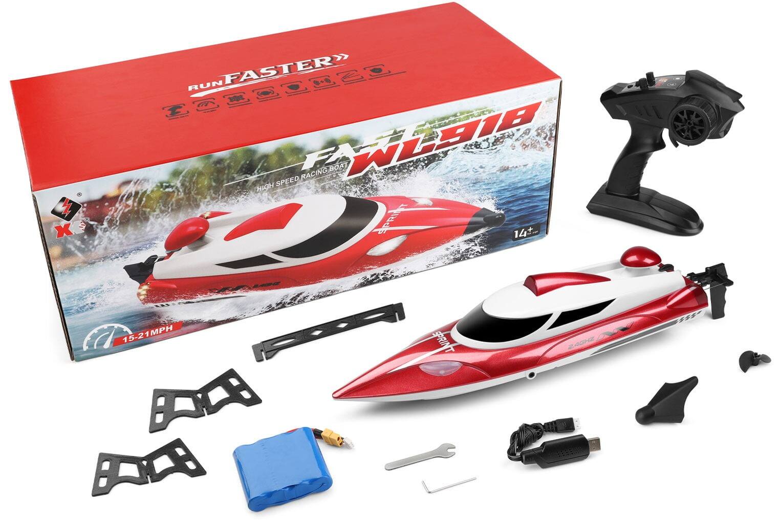 Topteng Wltoys WL918 21MPH RC Jet Boat Water Cooled 550 Motor