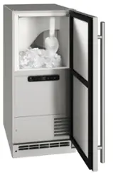 U-Line - 15" 55-lb Freestanding Icemaker - Stainless Steel - Left_Zoom