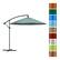 Alt View 14. Nature Spring - 10-Foot Cantilever Hanging Offset Patio Umbrella with Easy Crank - Dusty Green.