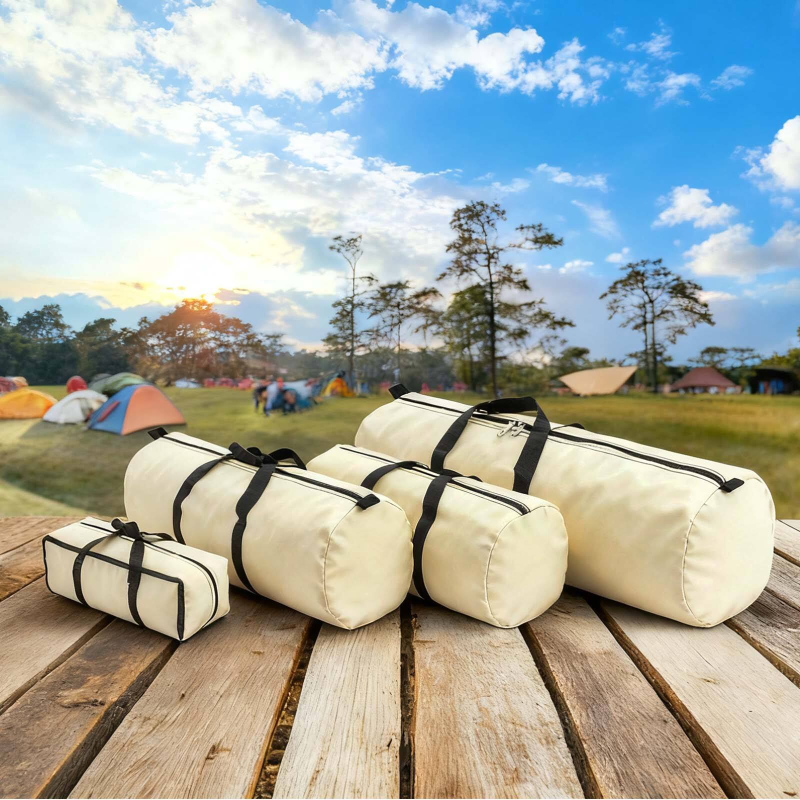 Alt View 4. Unique Bargains - 1pc Zippered Tripod Bag 47x11in Water Resistant Oxford Cloth Storage with Handle for Travel Outdoor Fishing Rod - Khaki.