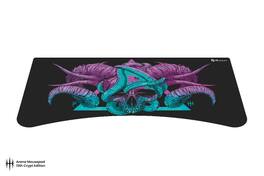 Arozzi - Full-Surface, Interchangeable, Water-Resistant, and Washable Desk Pad with Stitched Edges - D055 Crypt Fiend Blue - Black