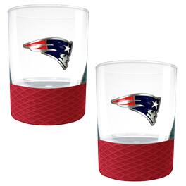 Great American Products - 2-Pack 14oz. Rocks Glass Set with Silcone Grip - Red