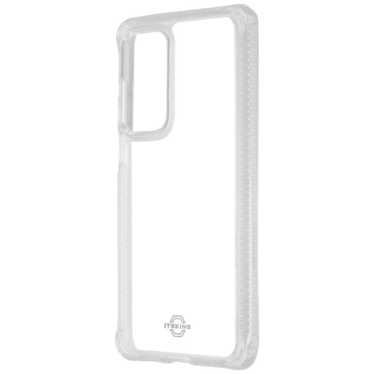 Front. Itskins - ITSKINS Hybrid Clear Series Case for Motorola Edge (2021) - Clear - Clear.