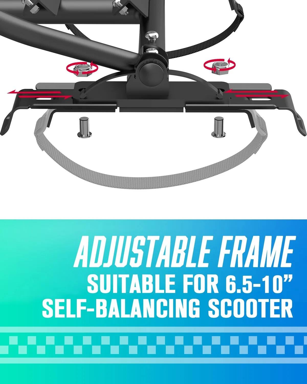 MIHOVER Hoverboard Go Kart Seat Attachment, Adjustable Frame, 360 ...
