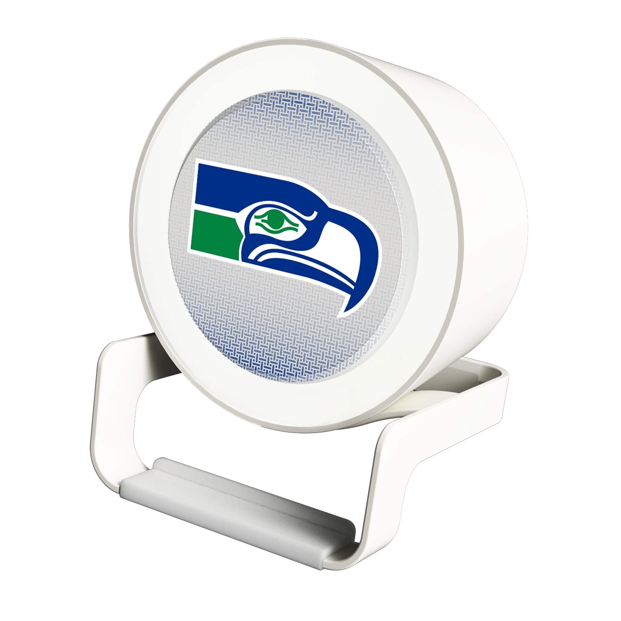 Front. Keyscaper - Seattle Seahawks Linen Print Nightlight Charger & Bluetooth Speaker - White.