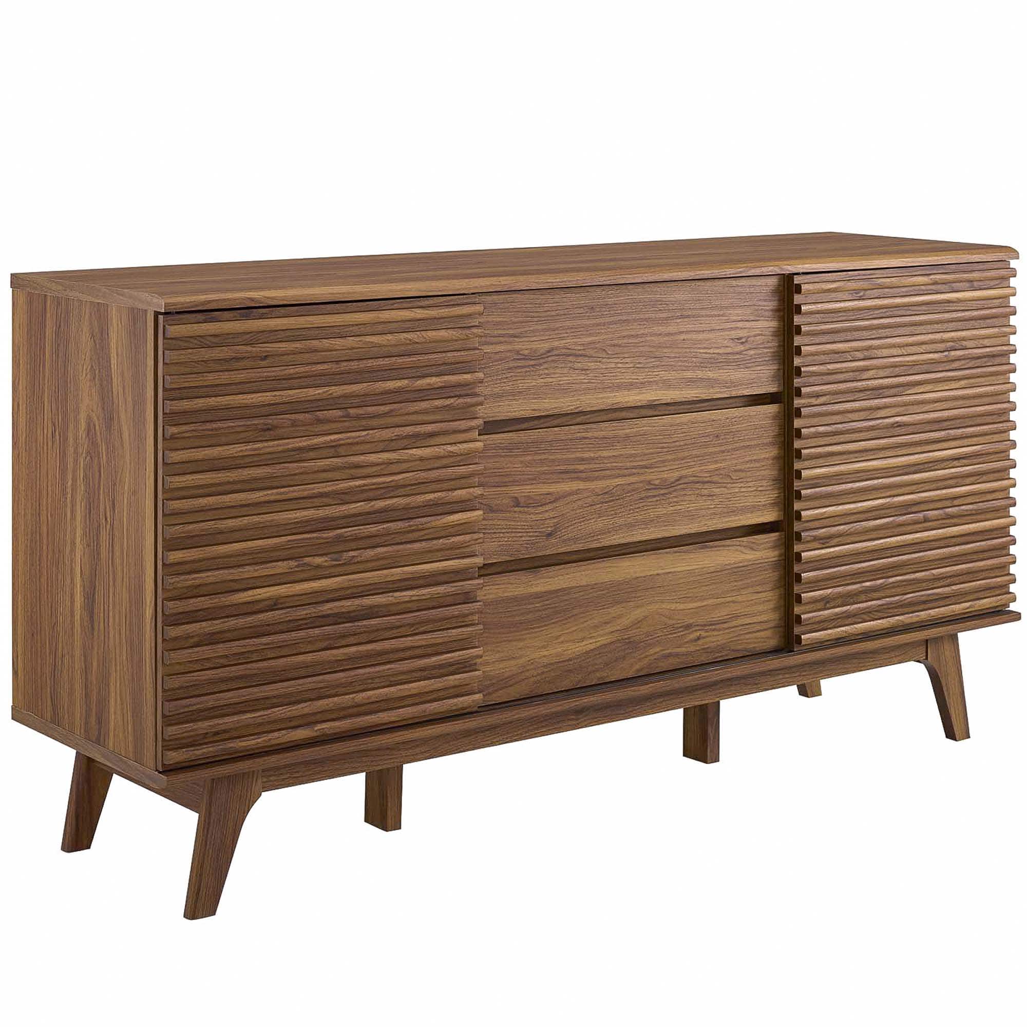 Render 63" Sideboard Buffet Table or TV Stand by Modway - Walnut