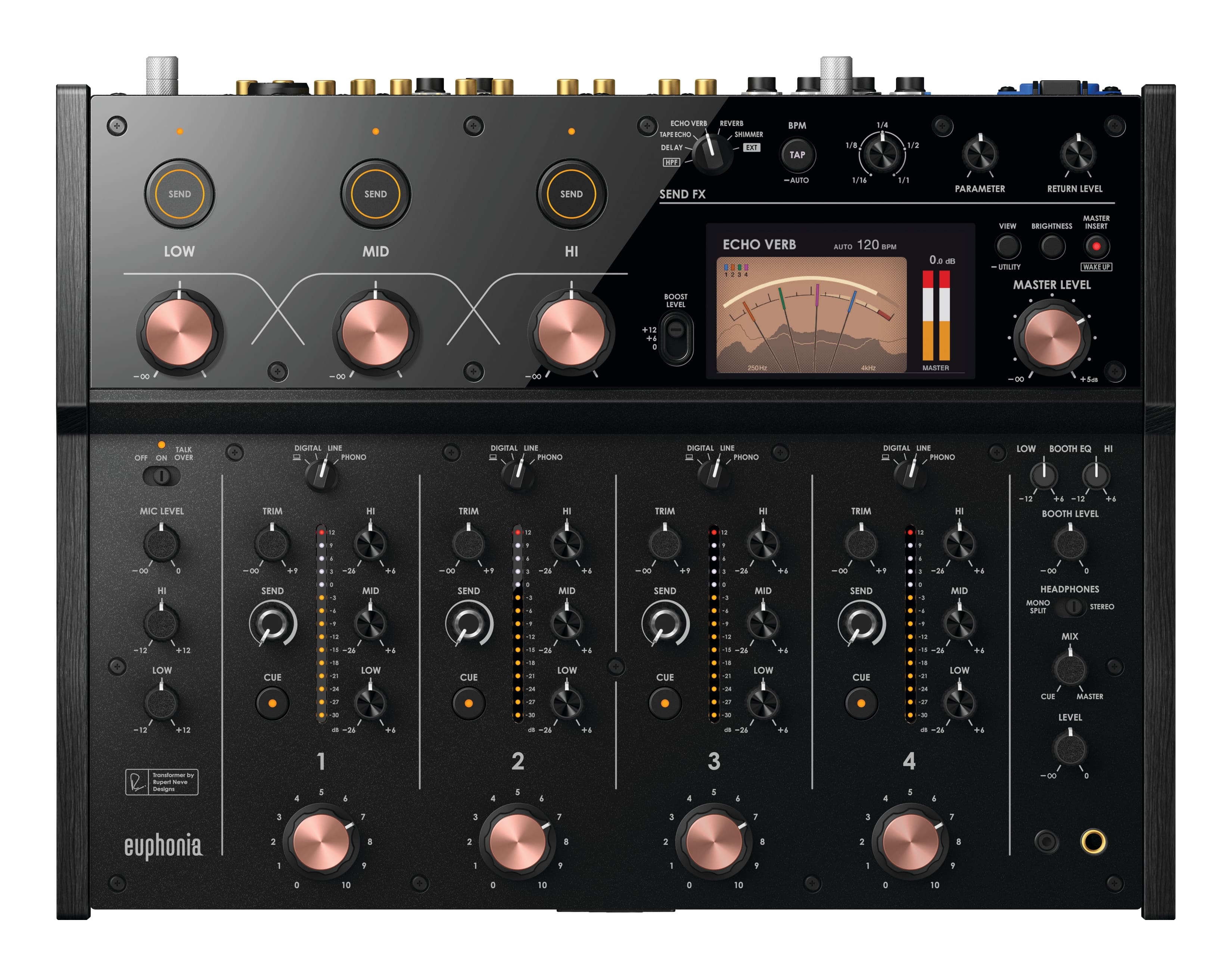 Pioneer DJ - Professional 4-Channel Rotary Mixer - Black