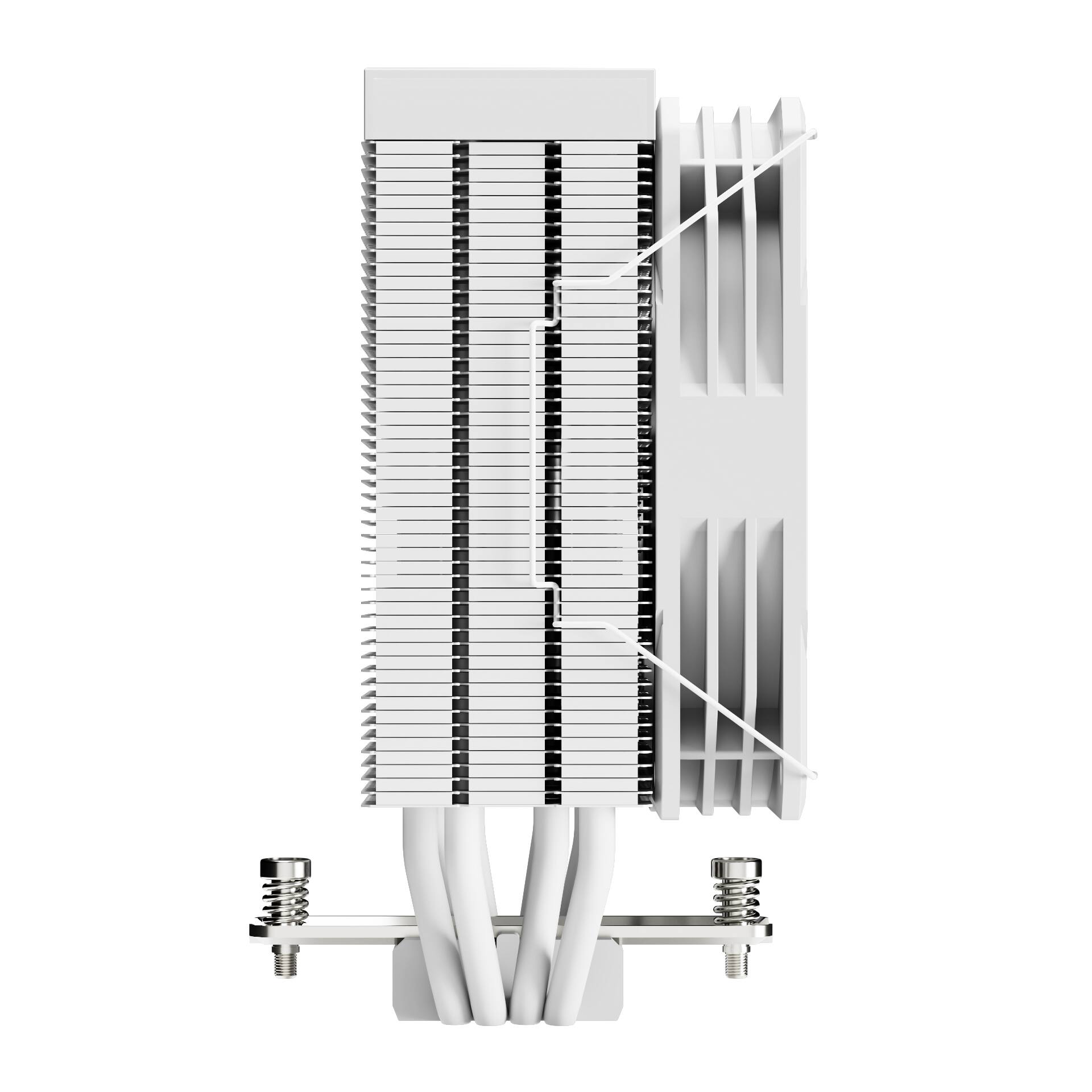 Back. GAMDIAS - BOREAS E2-41D Temperature Display, White CPU air cooler AMD & Intel, 4 cooper pipes - White.
