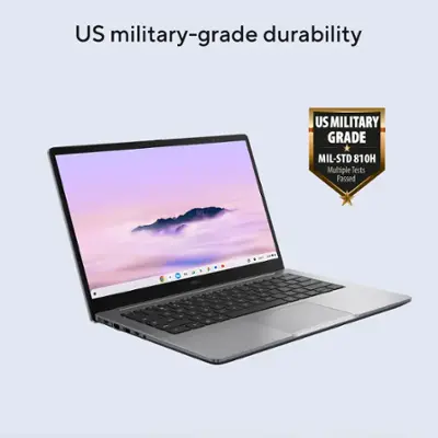 ASUS - CX14 14" FHD Chromebook Laptop - Intel Celeron - 4GB Memory - 64GB eMMC - Misty Grey