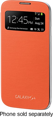  Samsung - S-View Flip Cover for Samsung Galaxy S 4 Cell Phones - Orange