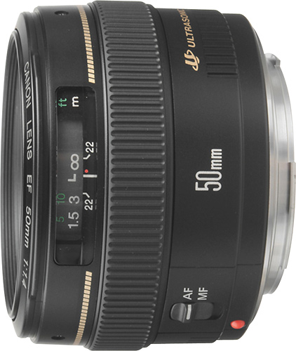 Canon EF50mm F1.4 USM Standard Lens for EOS DSLR Cameras Black