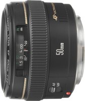 Canon - EF50mm F1.4 USM Standard Lens for EOS DSLR Cameras - Black - Front_Zoom