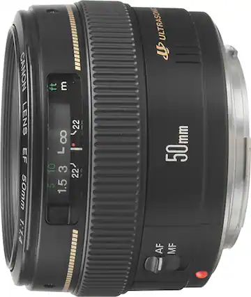 Front. Canon - EF50mm F1.4 USM Standard Lens for EOS DSLR Cameras - Black.