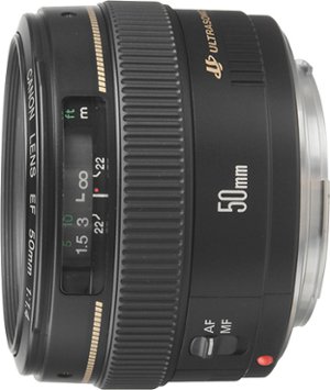 Canon - EF50mm F1.4 USM Standard Lens for EOS DSLR Cameras - Black