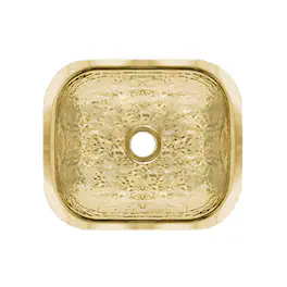 Whitehaus - Rectangular Undermount Entertainment/Prep Sink with a Hammered Texture Surface - Brass