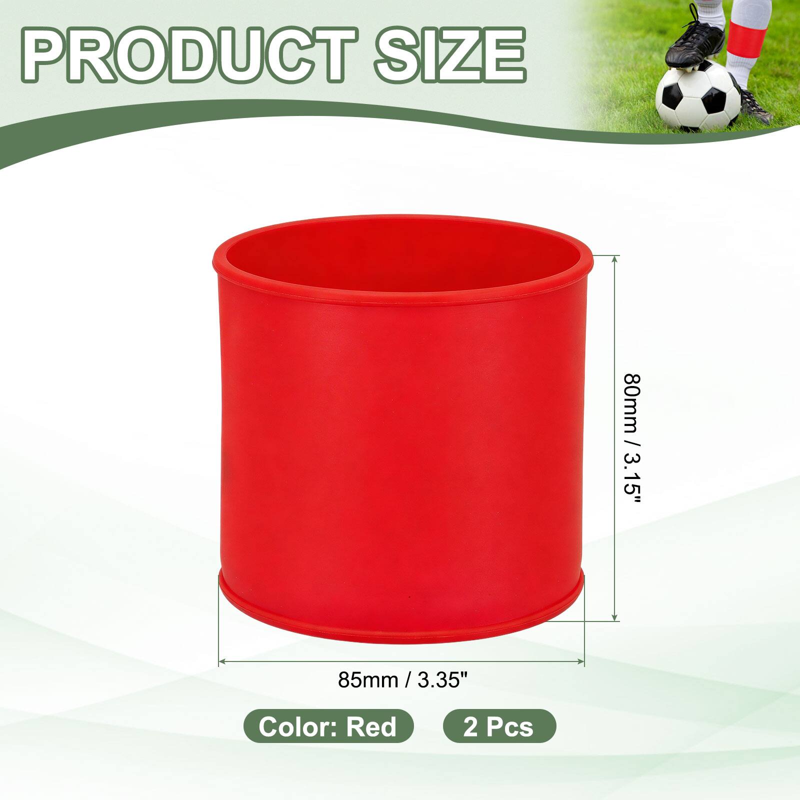 PRODUCT SIZE  
80mm / 3.15"  
85mm / 3.35"  
Color: Red  
2 Pcs