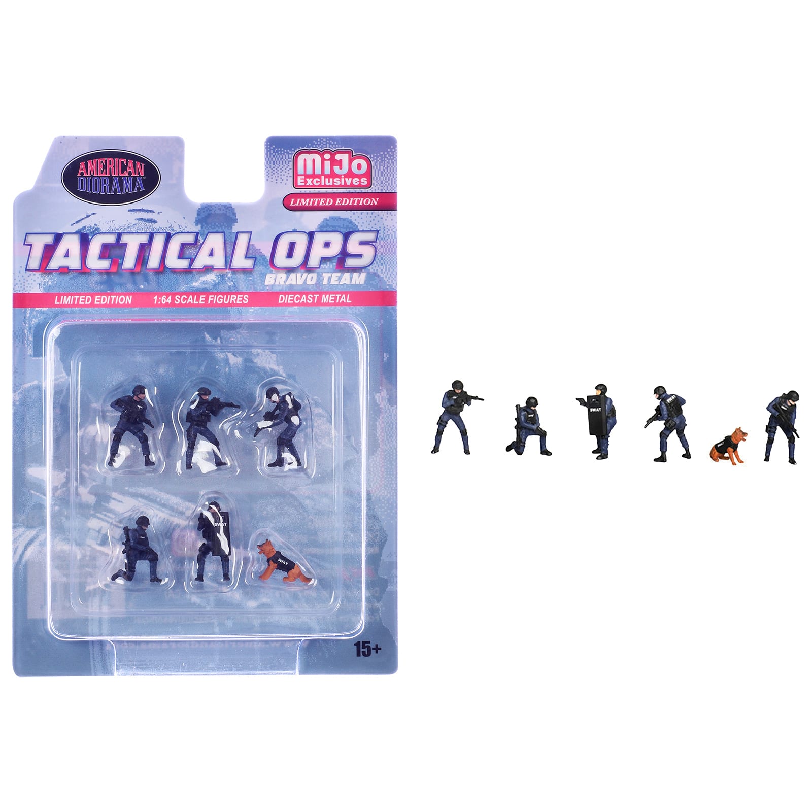"""Tactical Ops Bravo Team"" 6 piece Diecast Figure Set (6 Figures) Limited Ed for 1/64 Scale Models by American Diorama" price history on PriceWatchPro