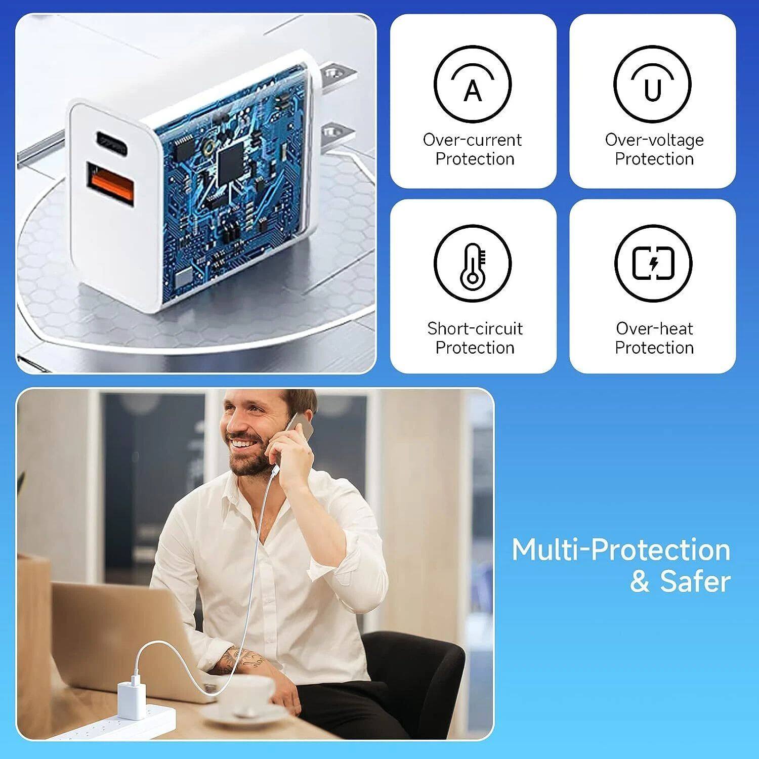 A U HUE  
Over-current Protection  
Over-voltage Protection  
Short-circuit Protection  
Over-heat Protection  
Multi-Protection & Safer