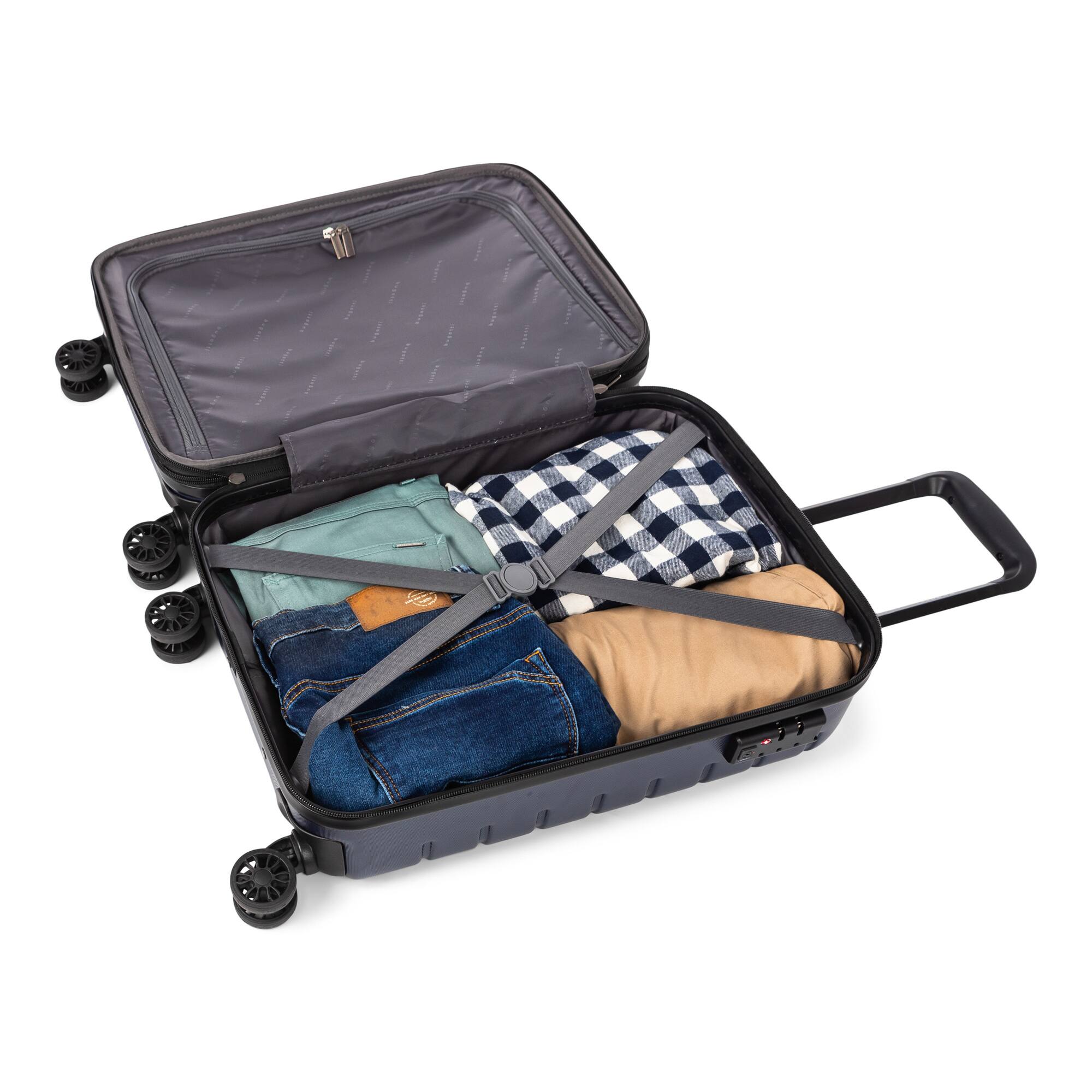 Alt View 12. Bugatti - Geneva Carry on Suitcase - Charcoal.