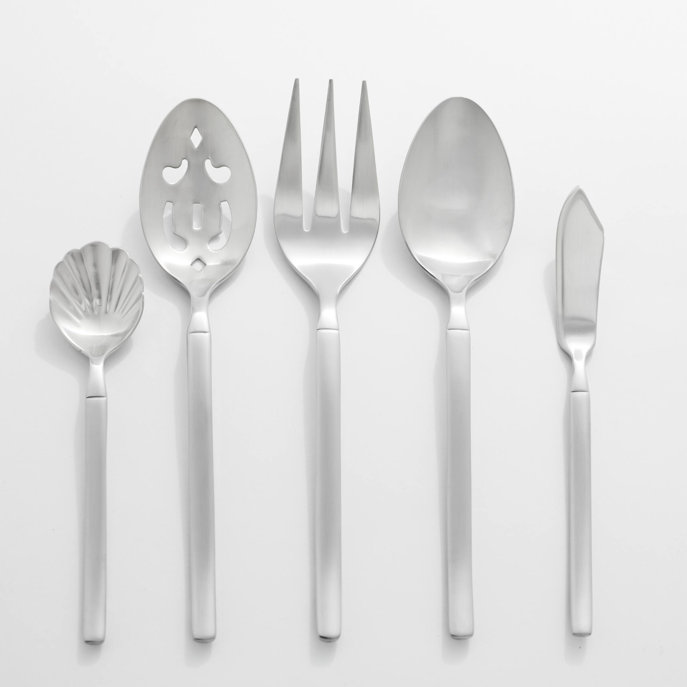 Alt View 5. ZWILLING - ZWILLING Satin Opus 45-Pc Stainless Steel Flatware Set , Dishwasher Safe, Service for 8, Matte Finish (not polished) - Stainless Steel.