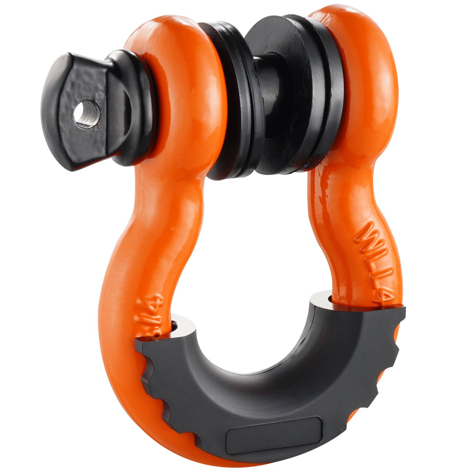 Alt View 5. VEVOR - 3/4" D-Ring Shackle, 2 Pack Alloy Steel Shackles 62832 lbs (28.5 Ton) Break Strength with 7/8" Screw Pin - Orange,black.