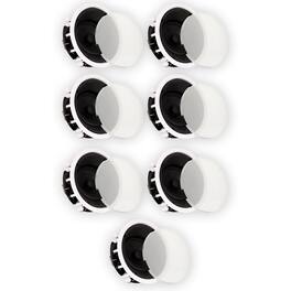 Theater Solutions by Goldwood - TSS6A Flush Mount Angled Deluxe In Ceiling Speakers with 6.5" Woofers 7 Speaker Set - Paintable White
