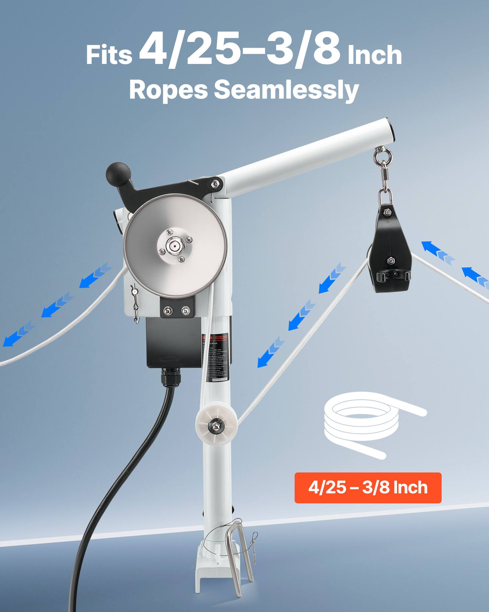 Fits 4/25-3/8 Inch Ropes Seamlessly