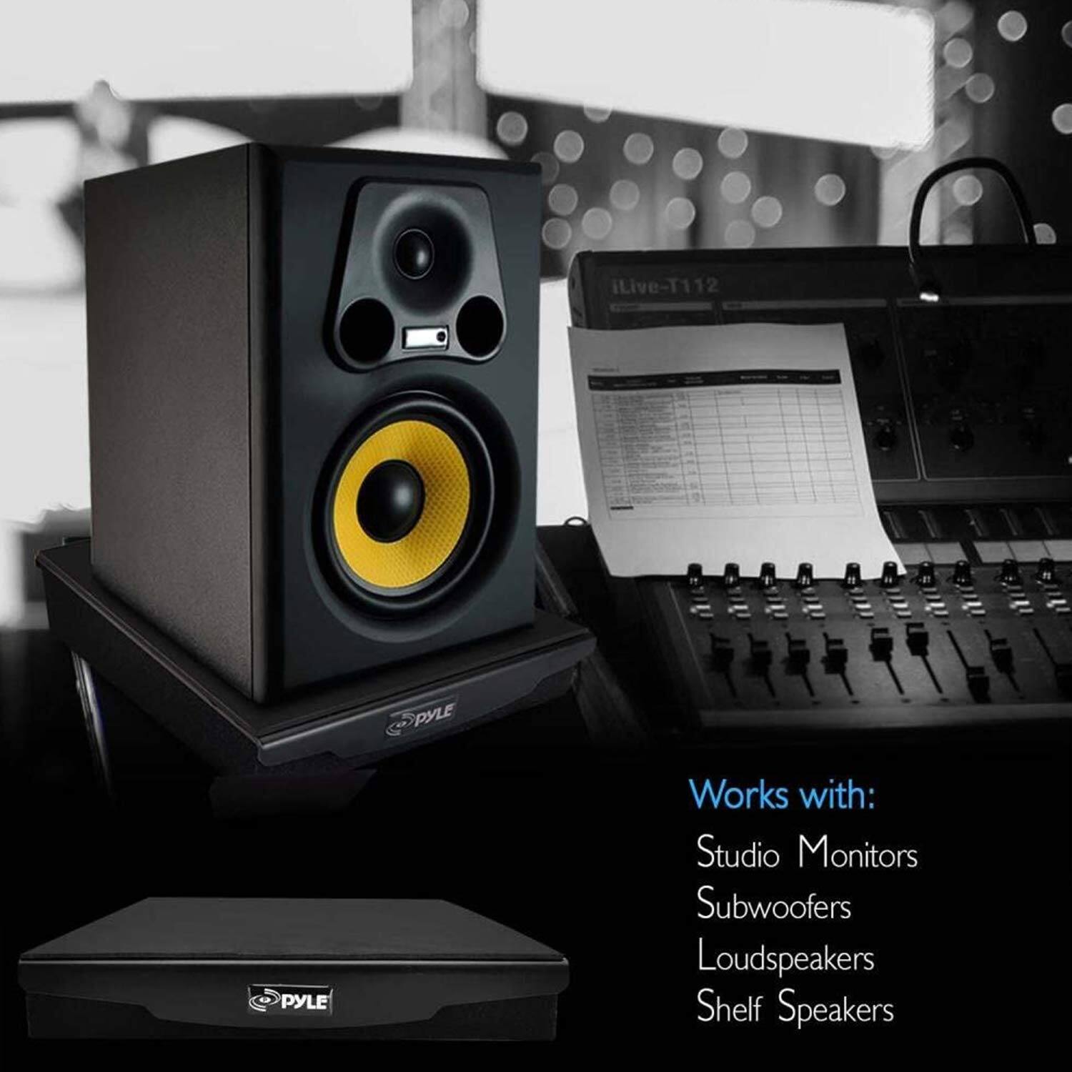 iLive-T112 PYLE

Works with:
Studio Monitors
Subwoofers
Loudspeakers
Shelf Speakers