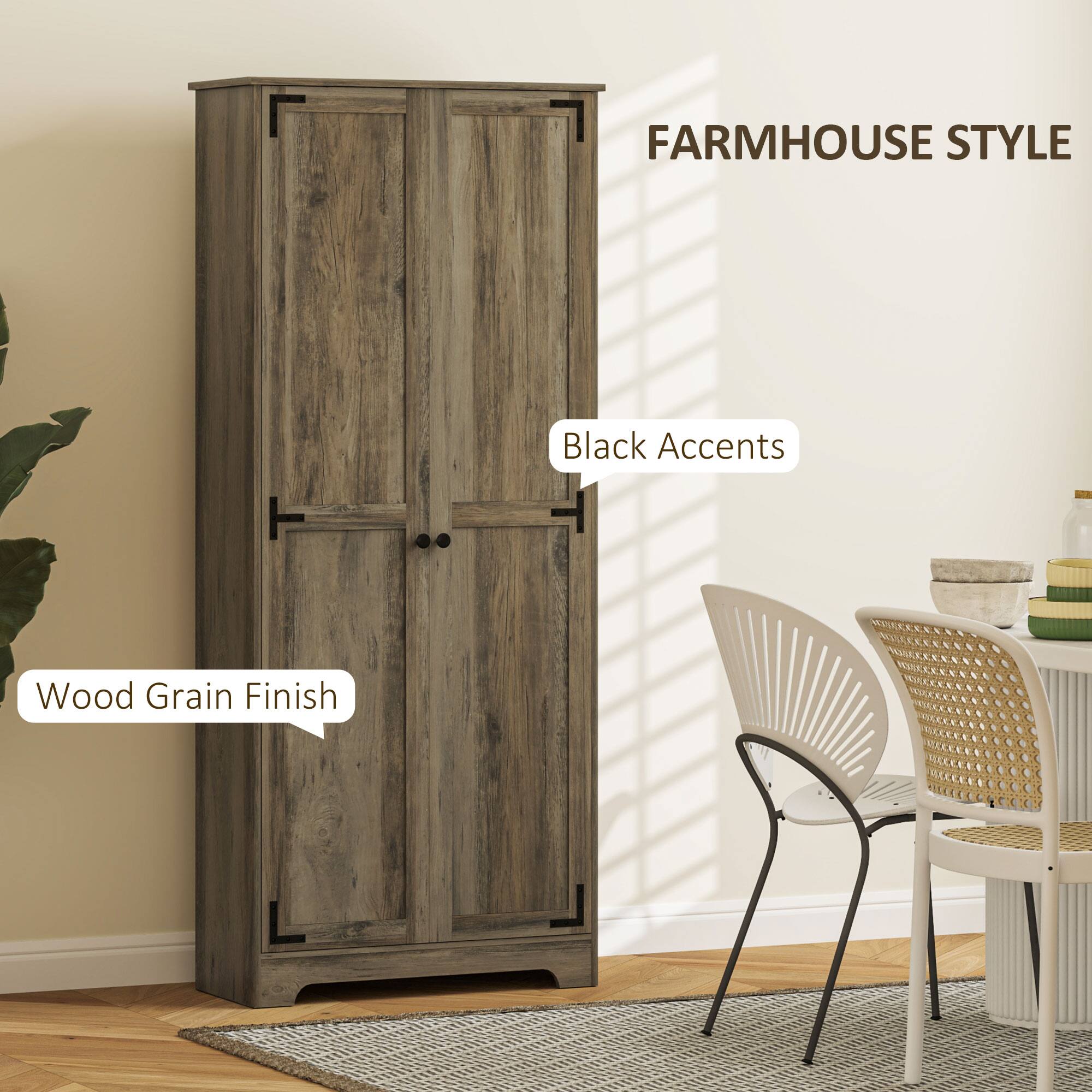 FARMHOUSE STYLE  
Black Accents  
Wood Grain Finish