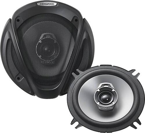 Front Standard. Kenwood - 5-1/4" 3-Way Car Speakers with Polypropylene Cones (Pair).