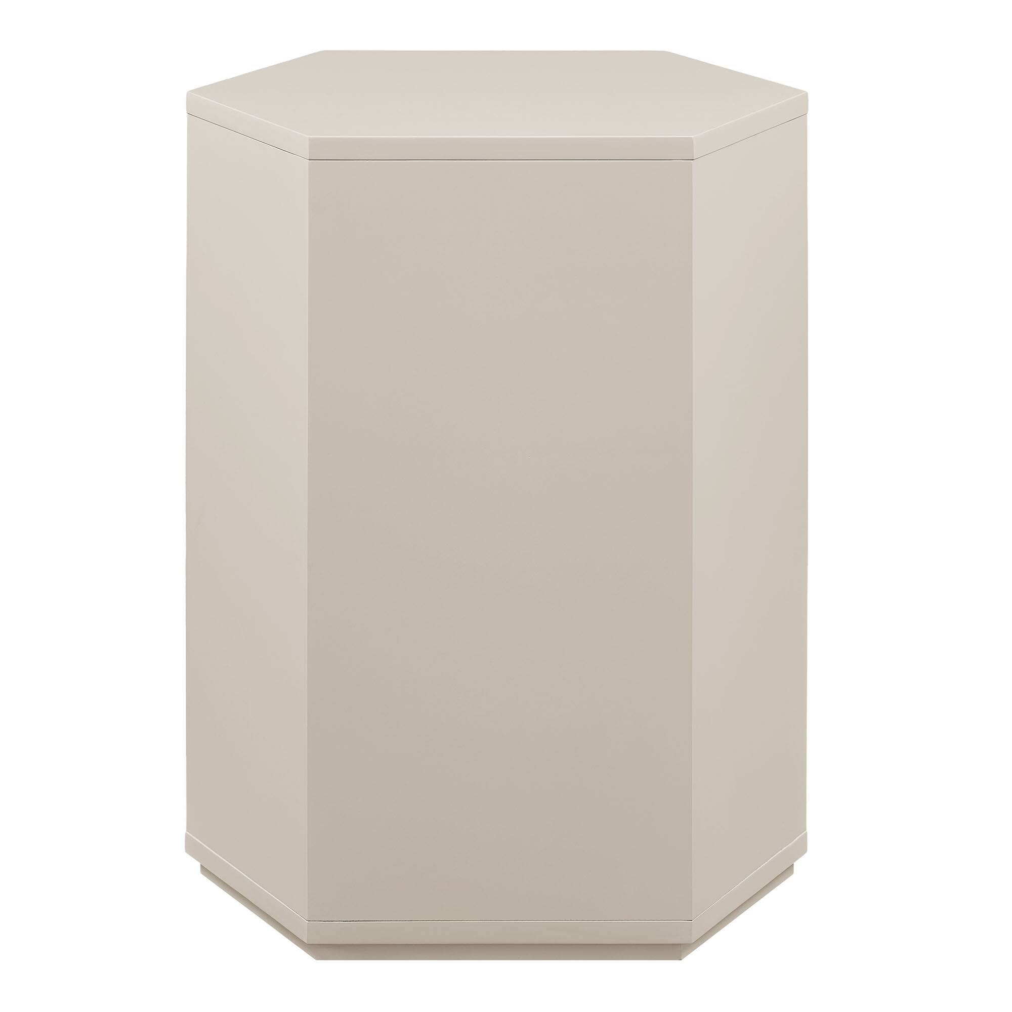 Alt View 3. Modway - Kade Faceted Semi-Gloss Side Table by Modway - Putty.