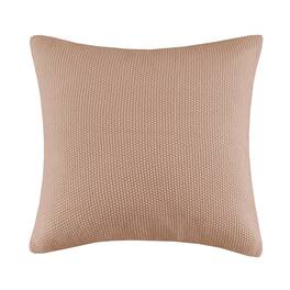Gracie Mills - Lessie Solid Acrylic Knit Euro Pillow Cover - Brown