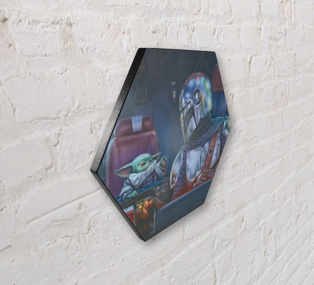 Alt View 3. Trend Setters - Star Wars (The Mandalorian  Two for the Road) KNEXAGON® Wood Print WPHEX2096 - Multicolor.