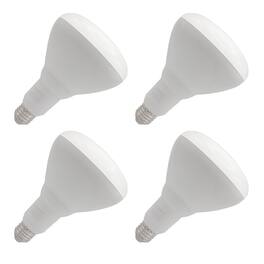 VIRIBRIGHT - 75-Watt EQ BR40 E26 Dimmable LED Flood Light Bulb Daylight (4-Pack) - 6500K