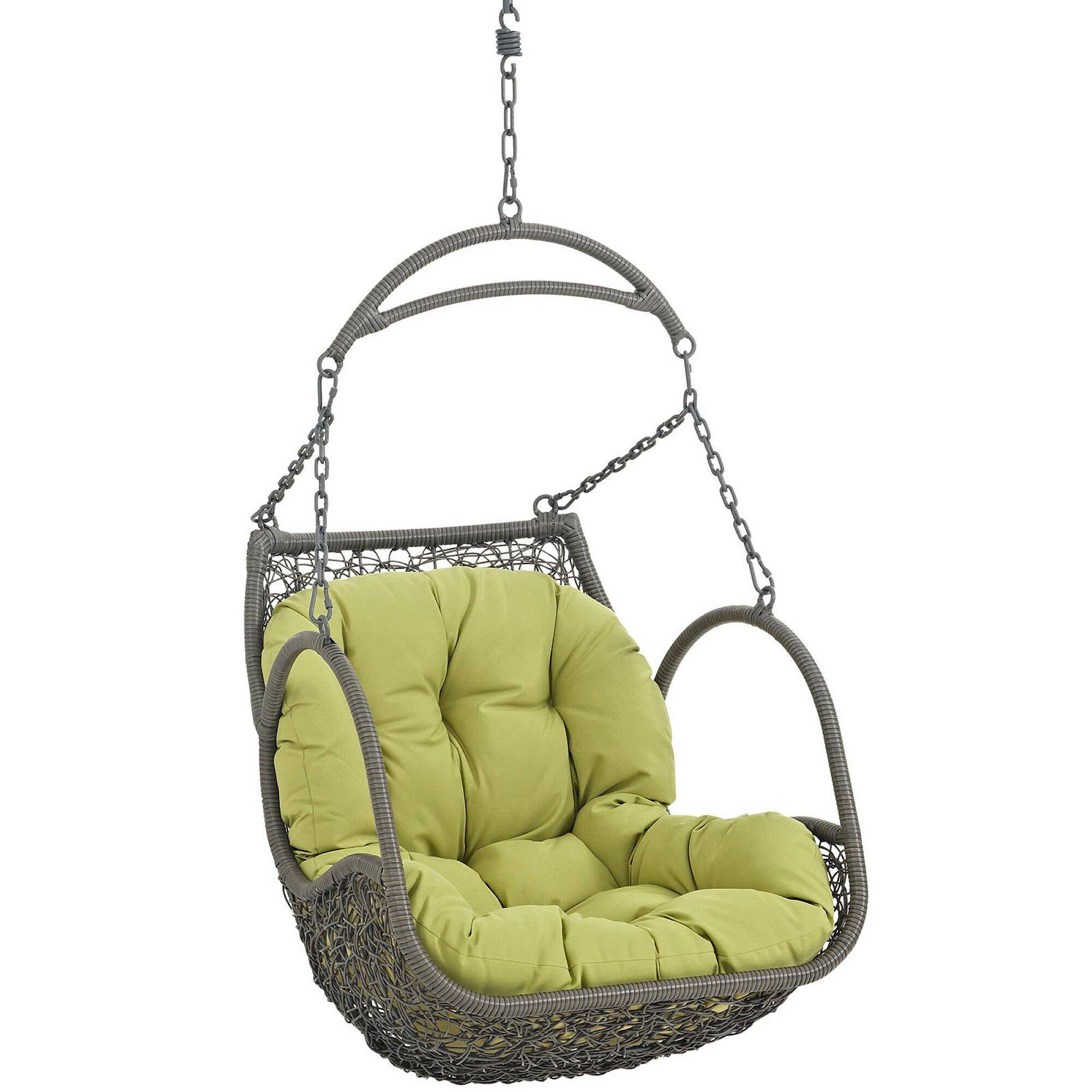 Left. Modway - Arbor Outdoor Patio Wood Swing Chair by Modway - Peridot.