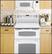 Front Standard. GE - Profile 30" Self-Cleaning Freestanding Double Oven Electric Convection Range - White-on-White.