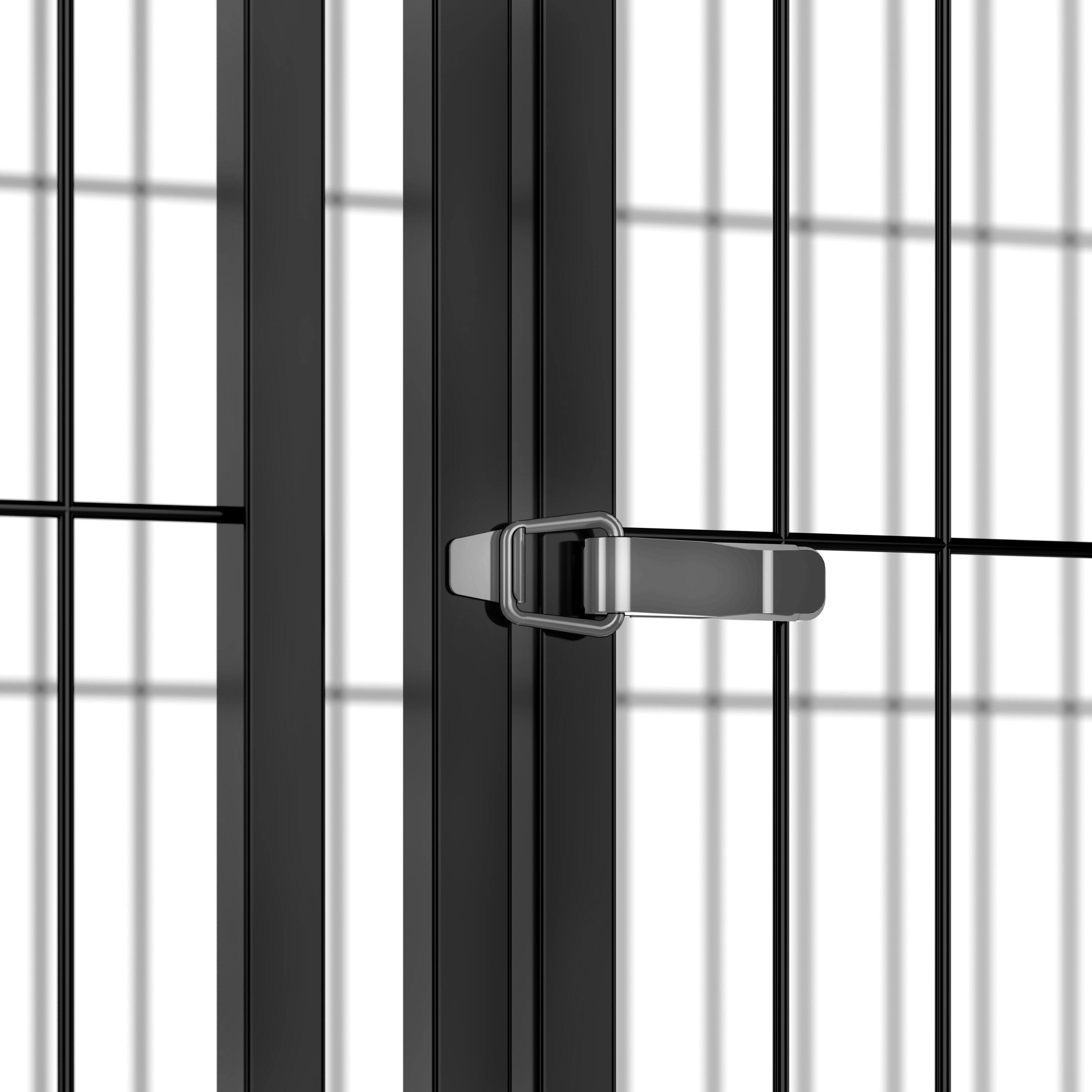 Alt View 2. Runesay - Black 63.7" Large Indoor Dog Pet Cage Dog Kennel for Medium Dogs Puppy Dog Playpen with Top.