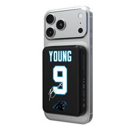 Keyscaper - Bryce Young Carolina Panthers 5000mAh Wireless Magnetic Power Bank - Black