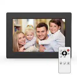 Sonicgrace - 7" Digital Photo Frame with Remote Control, Plug and Play, Ideal Gift for Family & Friends - Black