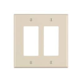 Leviton - Decora 2 gang Thermoset Plastic Decorator Wall Plate 1 pk - Light Almond