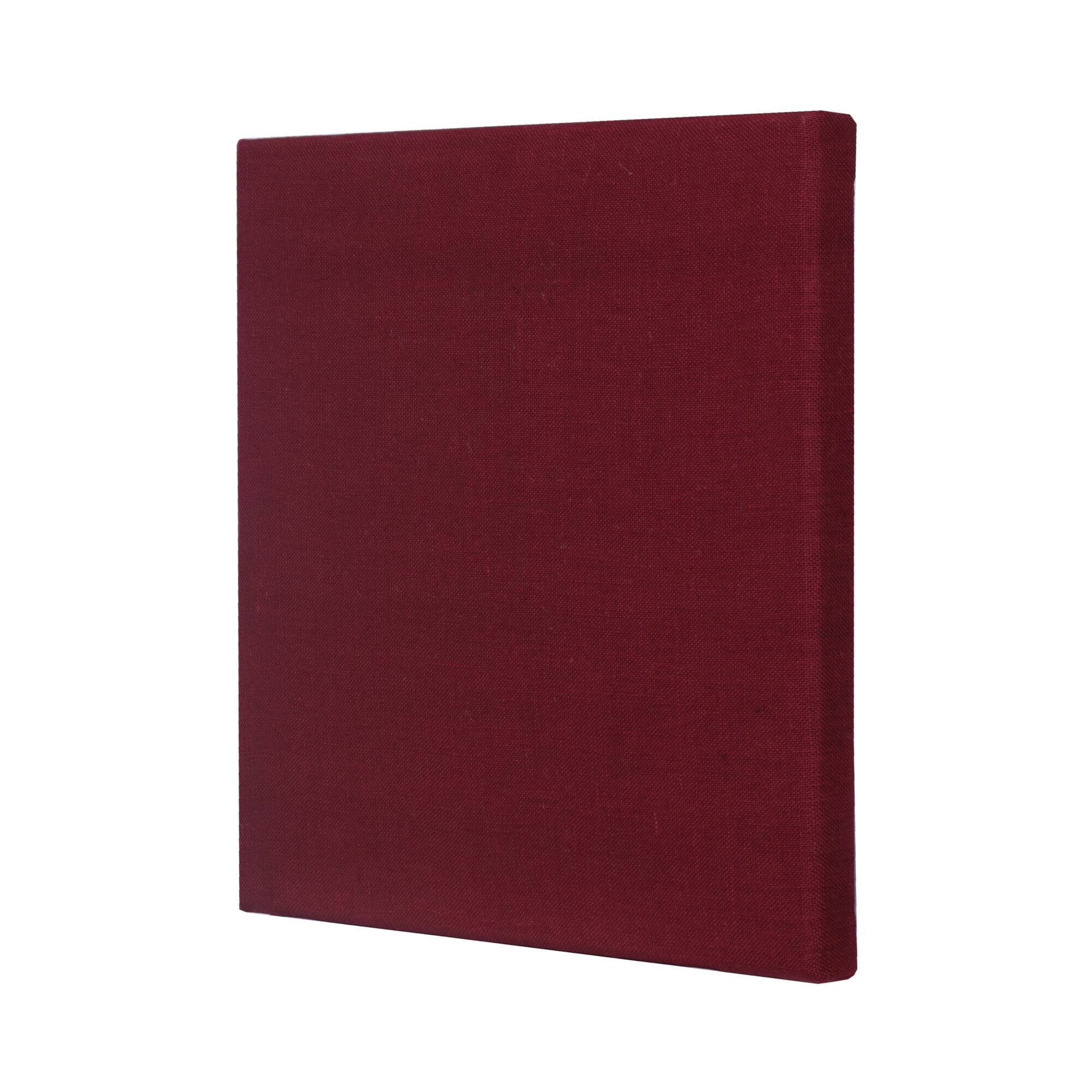 Left. ATS Acoustics - Sound Absorbing Acoustic Panel 24" x 24" x 2" Beveled Edge - Burgundy.