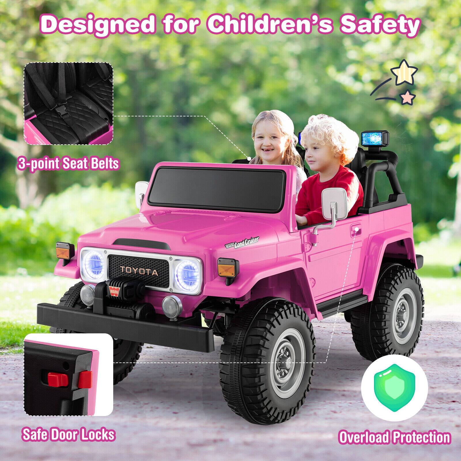 Designed for Children's Safety

3-point Seat Belts

Safe Door Locks

Overload Protection