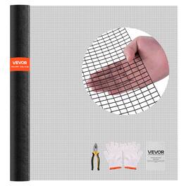 VEVOR - Hardware Cloth 72 in x 50 ft, 1/2in 19 Gauge Galvanized Wire Mesh Roll, Weather-Resistant Vinyl Coated Wire Fencing - Black