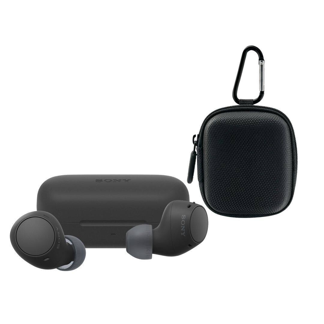 Sony - WFC510 Truly Wireless Earbuds with Earphone Case bundle - Black