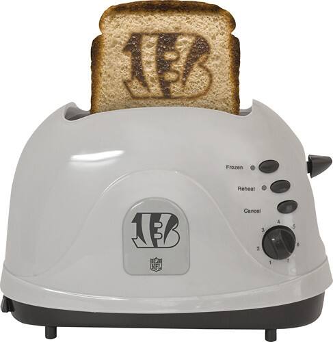Front Standard. Pangea Brands - ProToast Cincinnati Bengals 2-Slice Toaster - Silver.