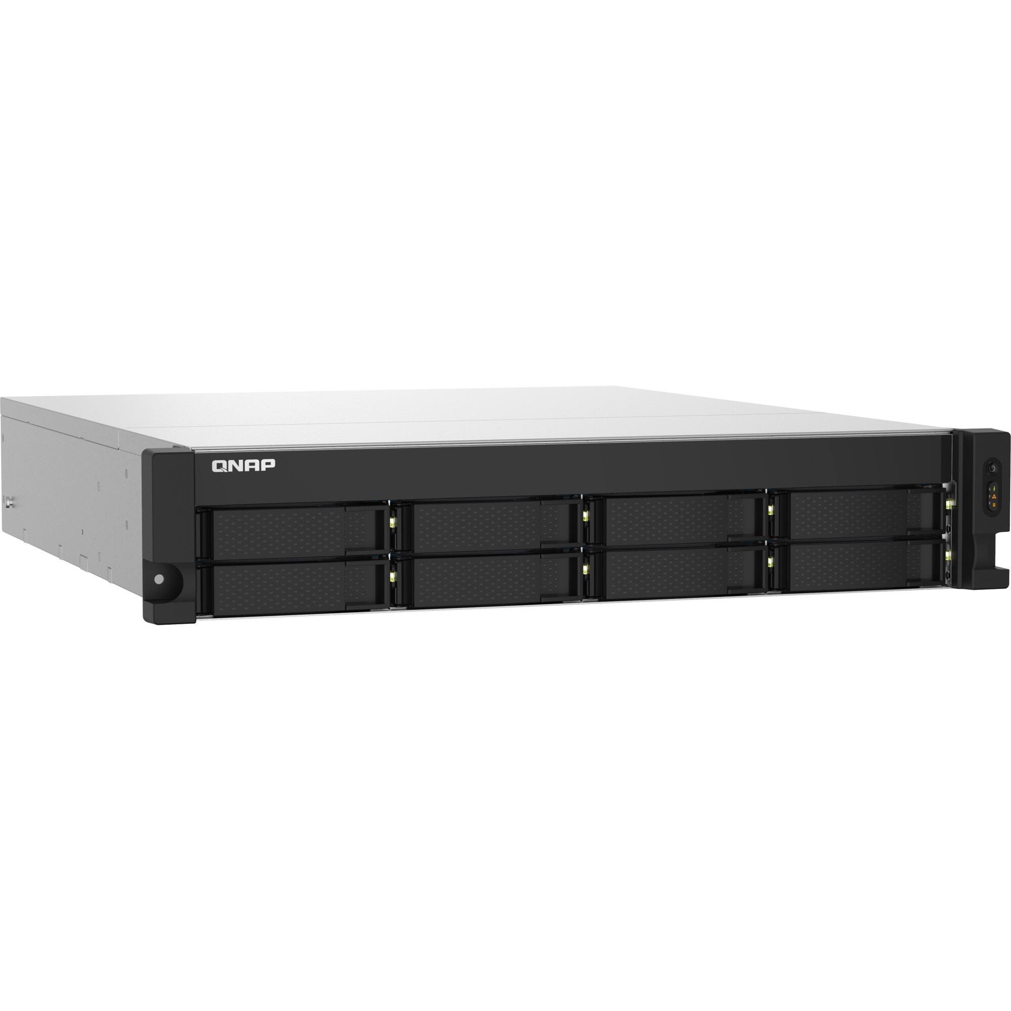Alt View 4. QNAP - QNAP TS-832PXU-RP-4G SAN/NAS Storage System - Annapurna Labs Alpine AL-324 Quad-core (4 Core) 1.70 GHz - 8 x HDD - Black.