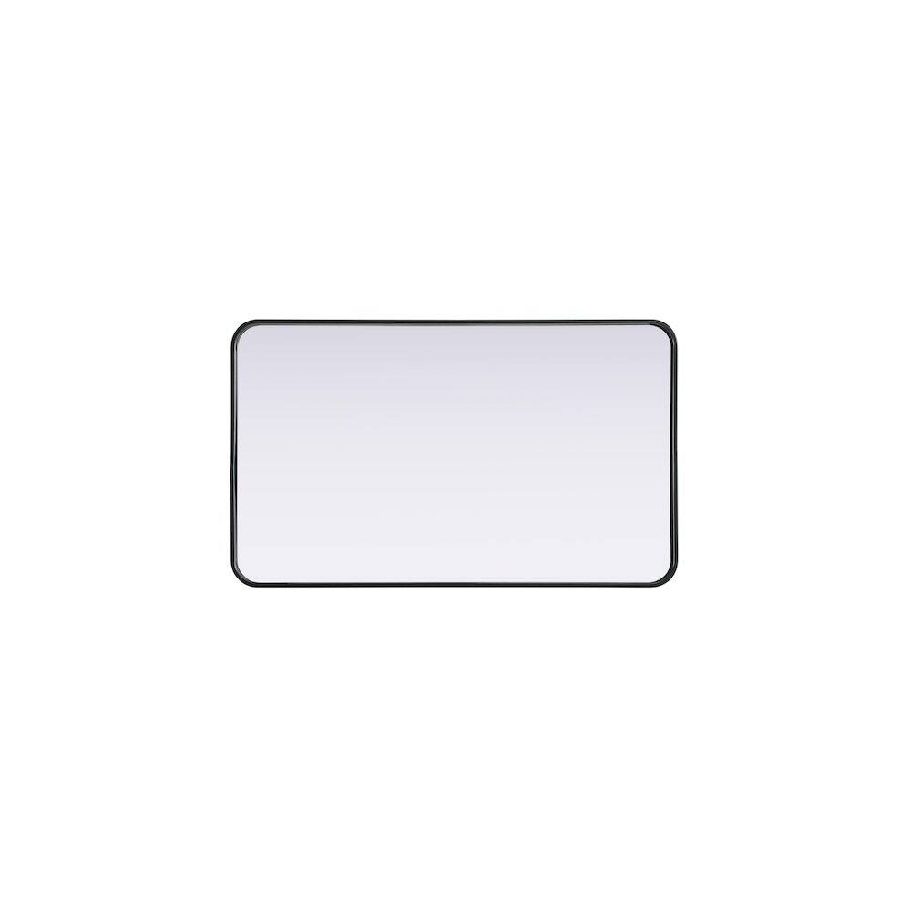 Alt View 4. Elegant Decor - Contour Metal Rectangle Mirror 24x40 in Black - Black.
