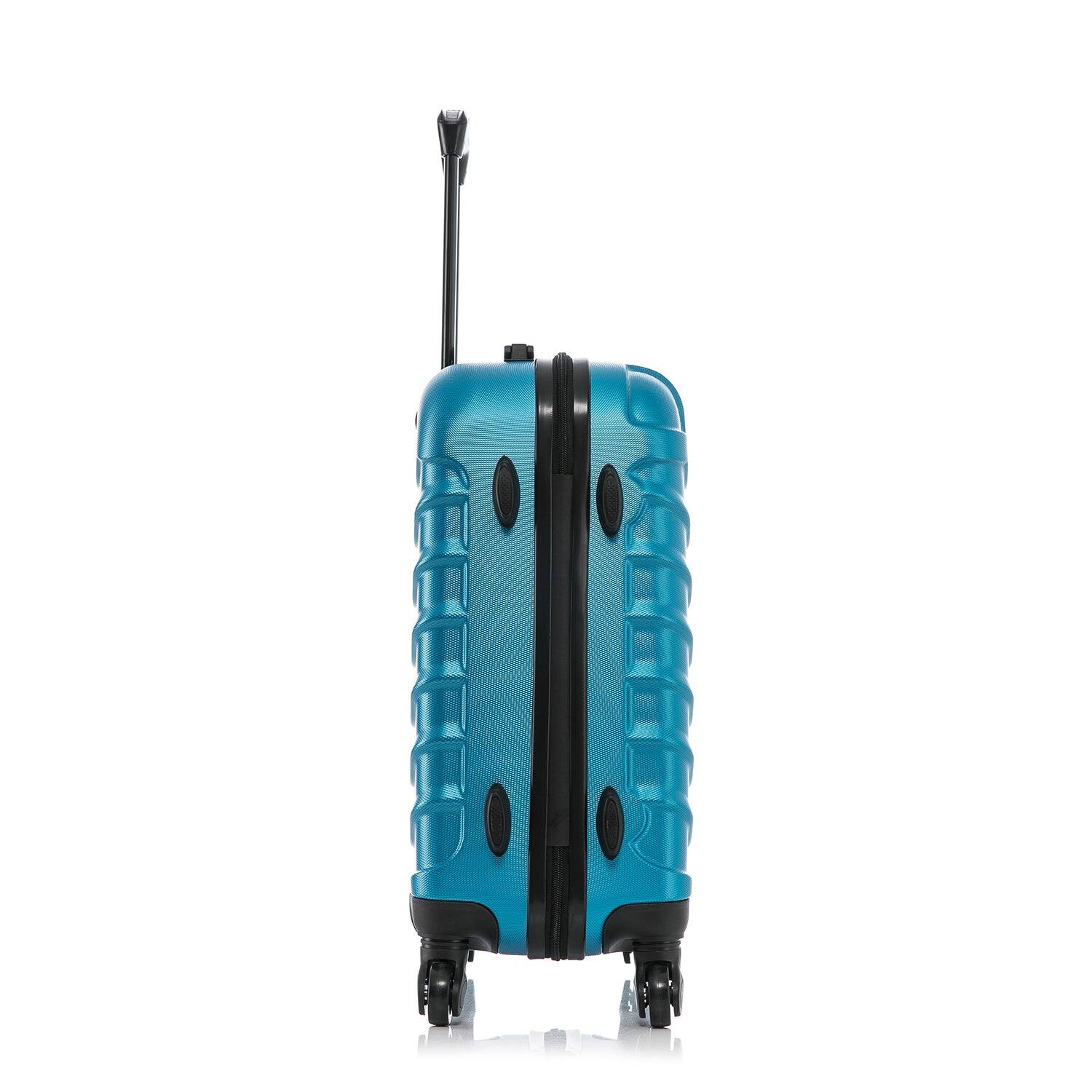 Alt View 3. InUSA - Endurance Lightweight Hardside Spinner Luggage 20" Carry-On - Teal.