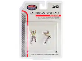 "4X4 Mechanics" 2 Piece Diecast Figure Set 3 for 1/43 Scale Models by American Diorama - Multi