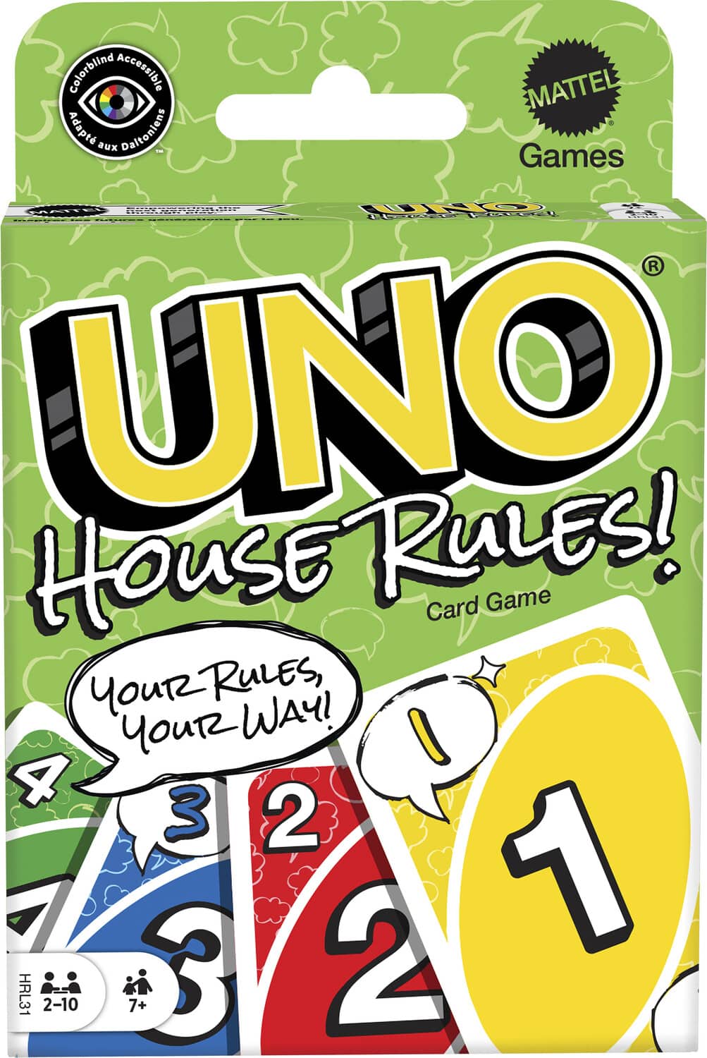 Mattel - Games - UNO House Rules Card Game - GAMES (MISC) - Multicolor